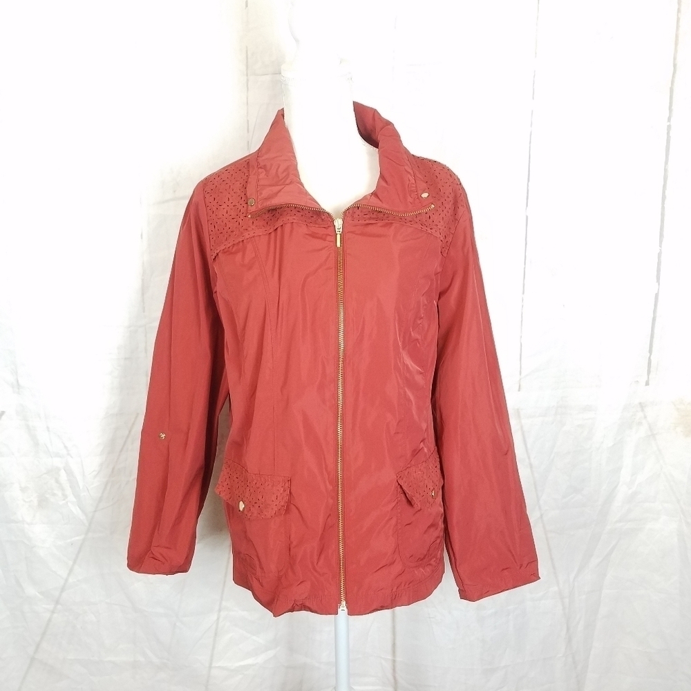 Zenergy by Chico Coral zip front rain jacket
